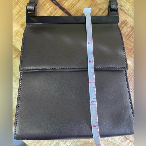 GUCCI Bronze and Metallic Leather Flap Handbag Purse - Picture 8 of 16